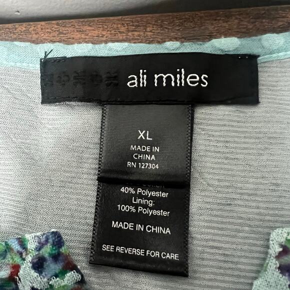 Ali Miles Artsy Lagenlook Tunic Top XL Layered Ruffle Hem Art-to-Wear XL Boho - Picture 12 of 12